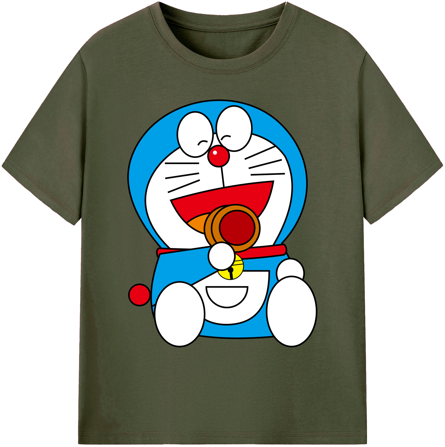 （画像用） ドラえもん Doraemon 綿100％ メンズ半袖Tシャツ｜肌触りやわらか＆通気性
